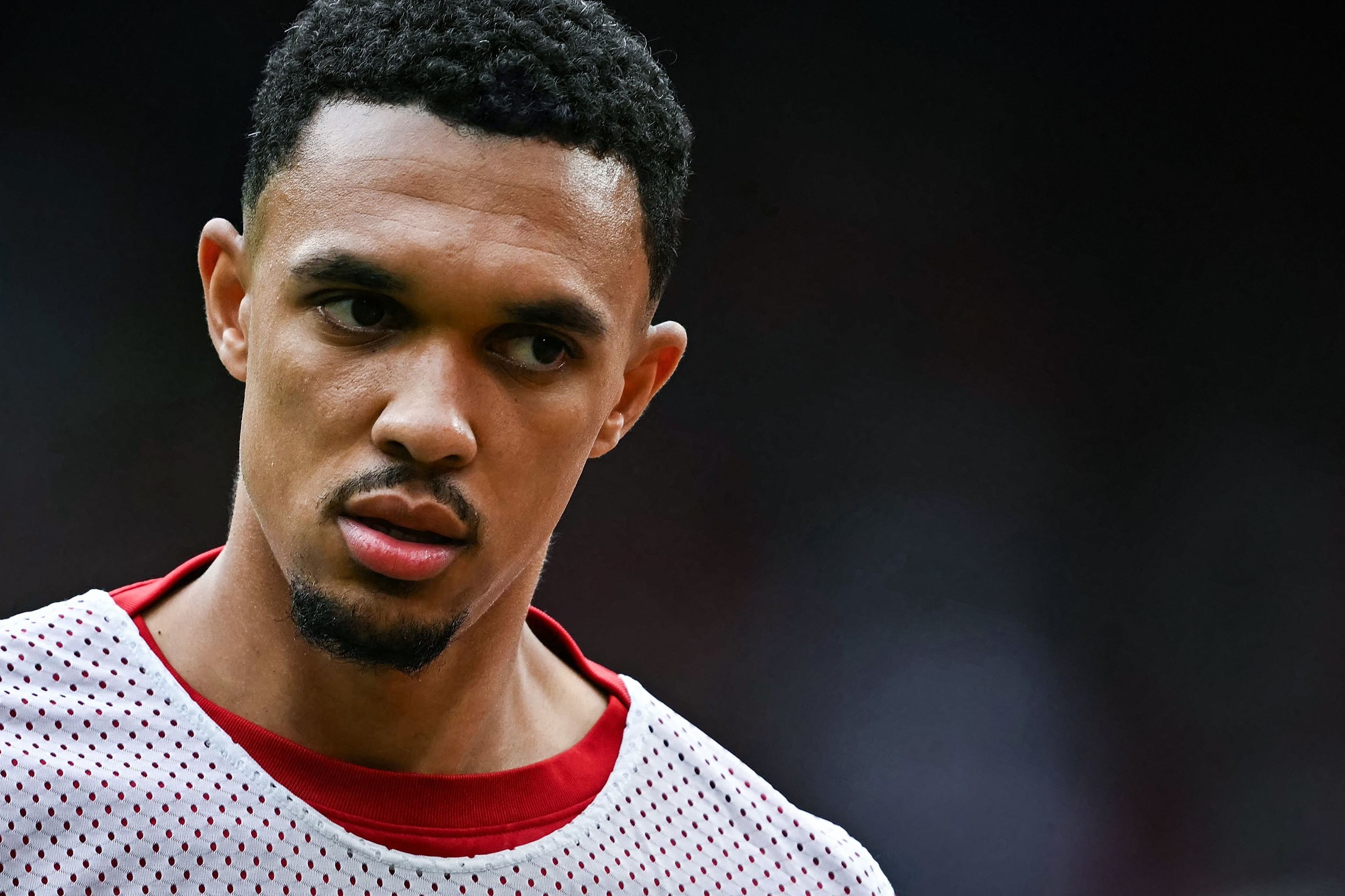 Trent Alexander-Arnold, durante un entrenamiento con el Liverpool.
